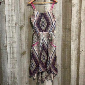 {Charlie Jade} 100% Silk High-Low Hem Dress